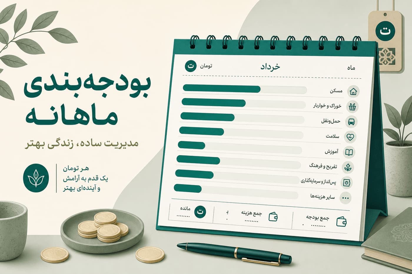 بودجه‌بندی ماهانه به تومان؛ از حقوق تا آخر ماه